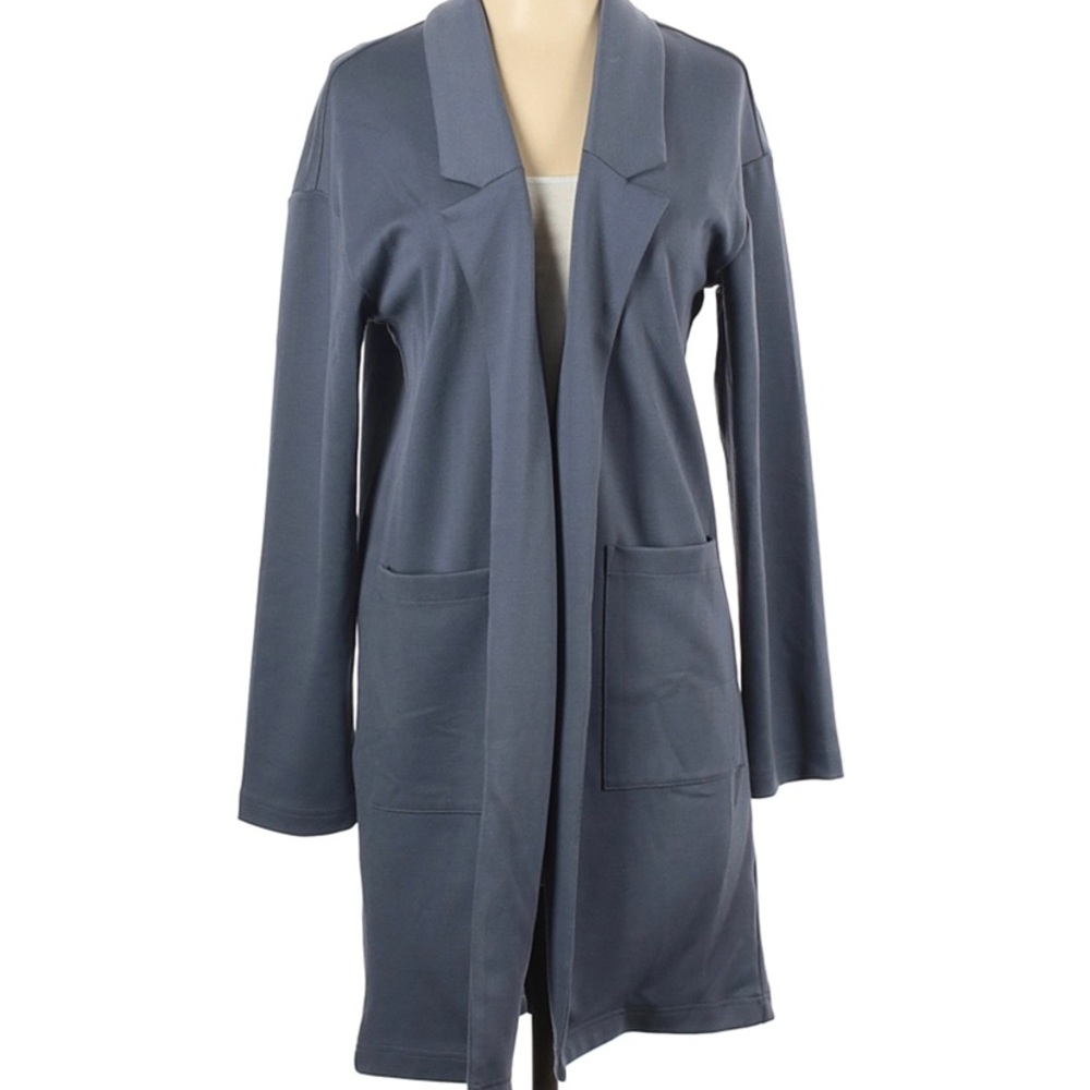 Leith Car coat blue grey